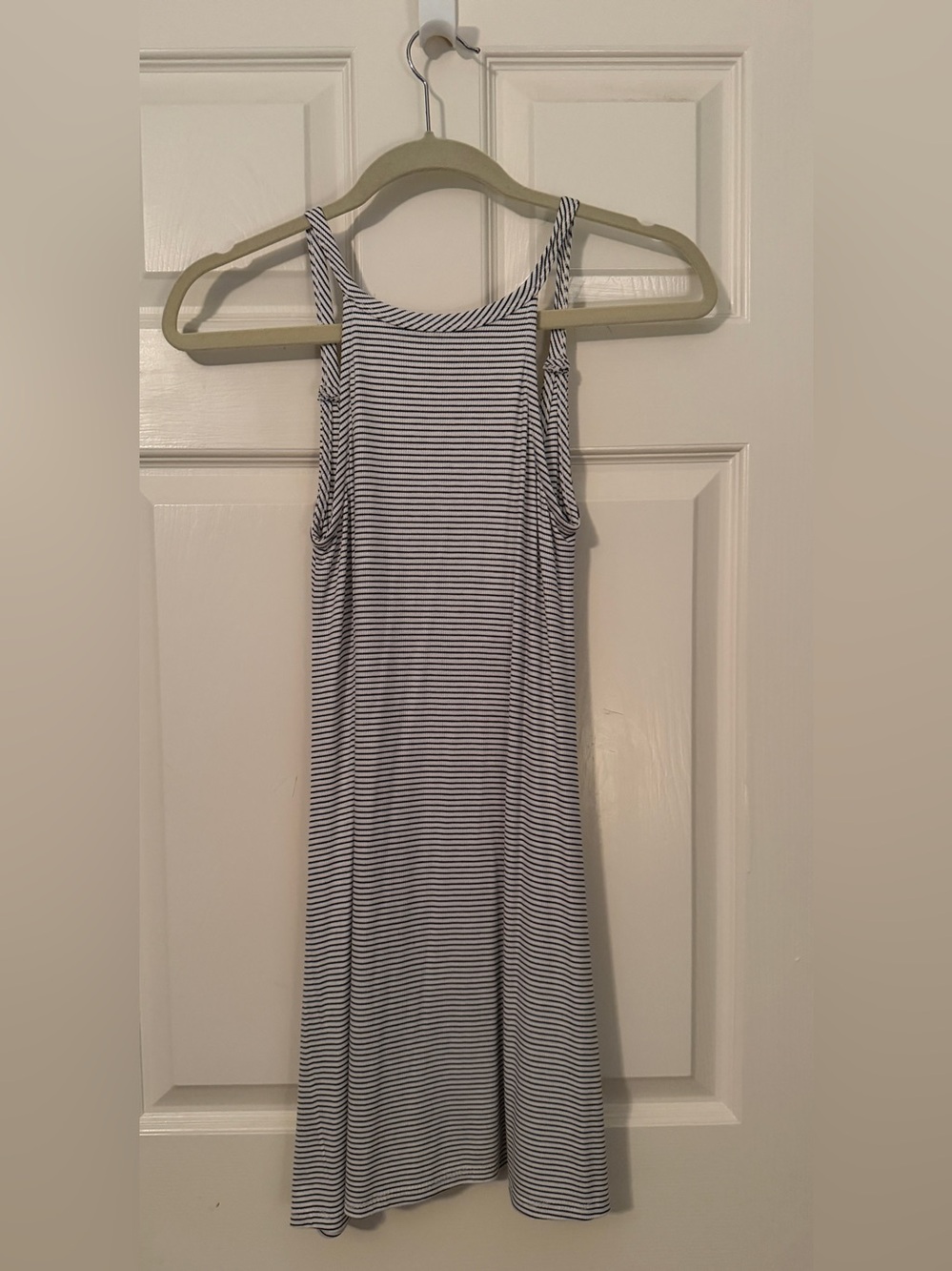 Honey Punch Wide Tank Slip Dress Striped Sleeveless - Black/White, Size Sm, NWT